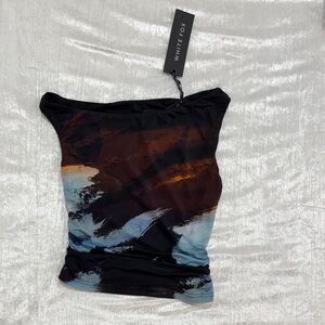 White Fox Boutique Black and Brown Camisole